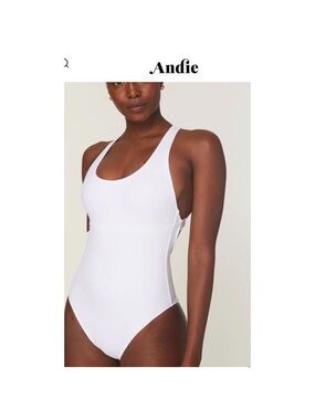 Andie Classic White Scoop One-Piece Swimsuit
